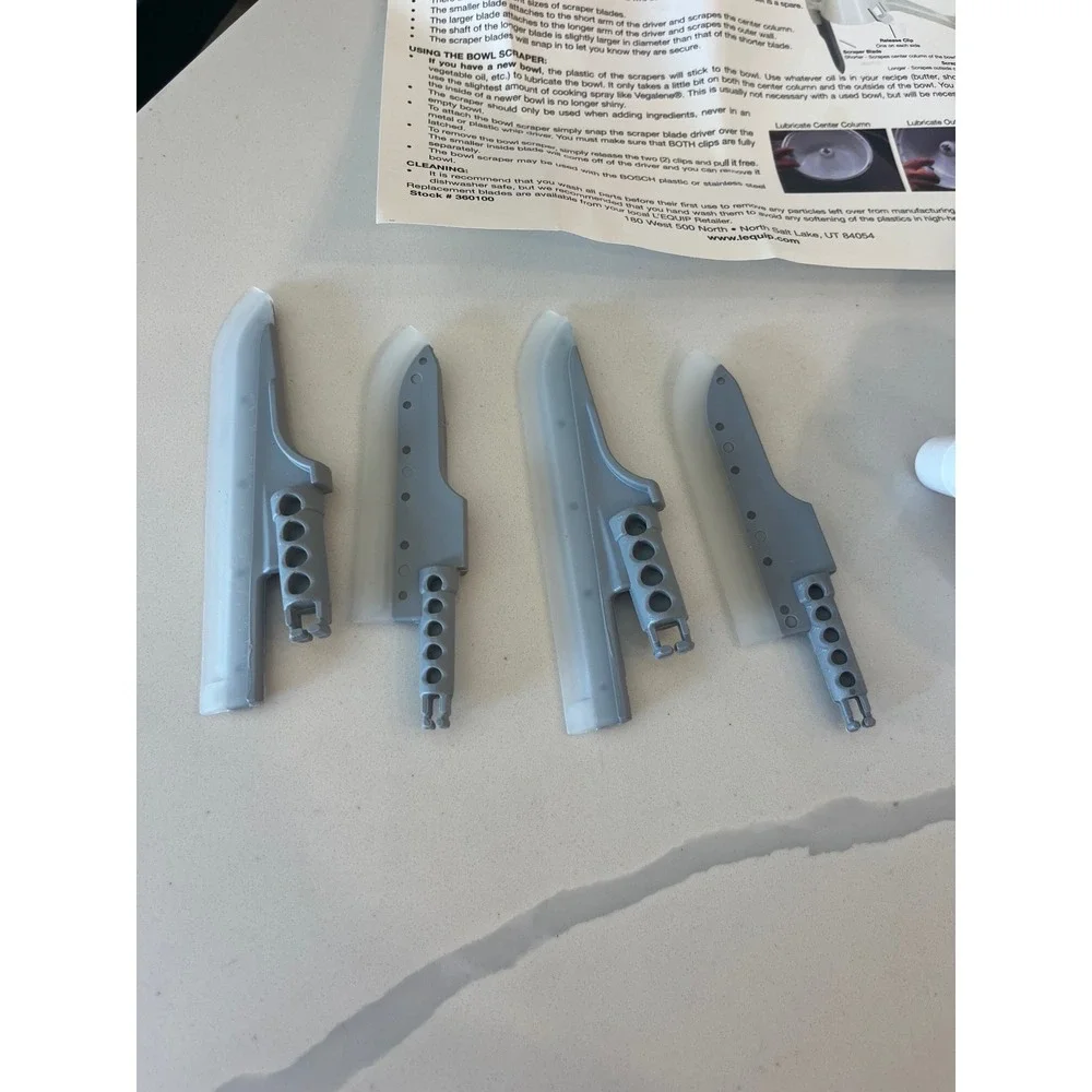 L'EQUIP Bowl Scraper for Bosch Universal Mixers with 2‎ Sets of Blades NEW